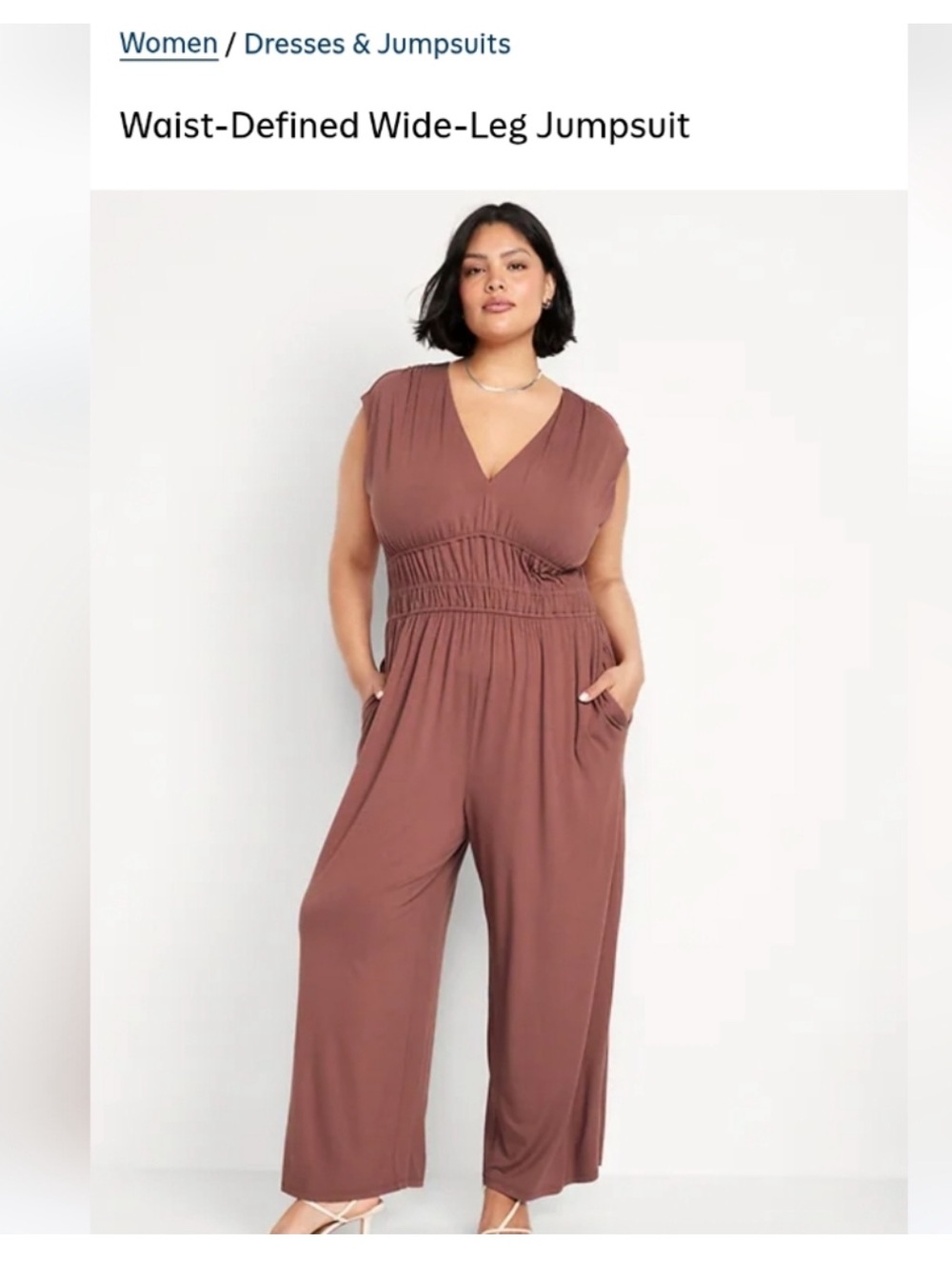 Black Old Navy Waist Defined Jumpsuit